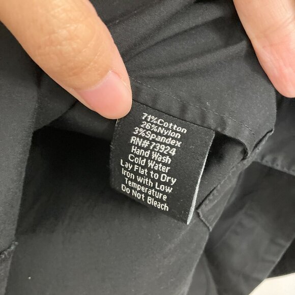 Misook Black Relaxed Fit Long Sleeve Button Down XL Preppy Office - Picture 7 of 9